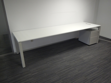 Bureau Pami 2700 x 900 gris-blanc