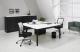 Table de bureau/réunion Quartet Black 160x160cm