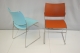Chaise fil design Casala Curvy Orange